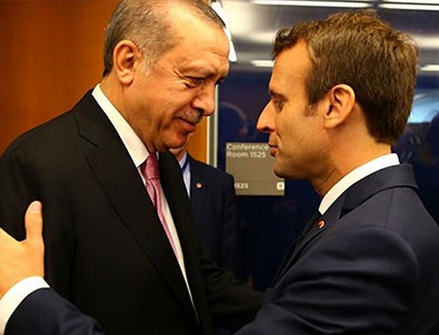 Başkan Erdoğan, Macron ile görüştü!