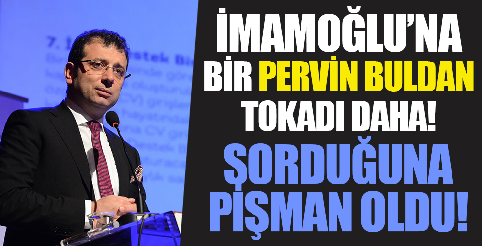 İmamoğlu sorduğuna soracağına pişman oldu
