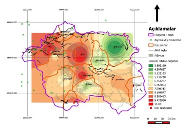 İşte Eskişehir Ve İlçelerinin 'Deprem Tehlike Haritası'