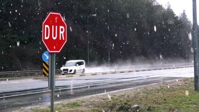 Bolu Dağı'nda Kar Yağışı Başladı