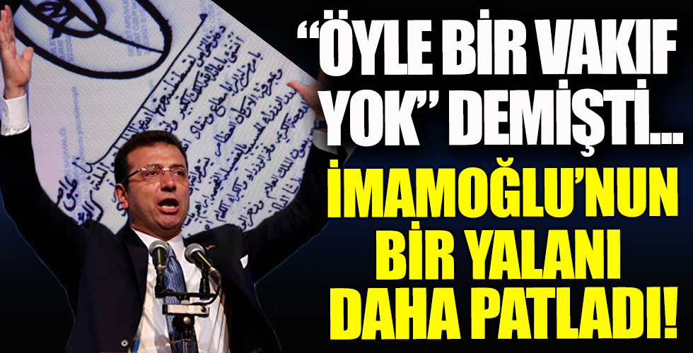 İmamoğlu'nun bir yalanı daha patladı