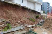 Şiddetli Yağış İstinat Duvarını Çökertti