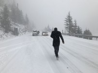 Antalya-Konya Karayolunda Yoğun Kar Yağışı Haberi