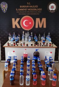 Burdur'da Onlarca Litre Kaçak İçki Ele Geçirildi