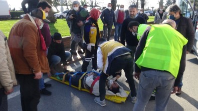 Otomobilin Çarptığı Kadın Metrelerce Fırladı