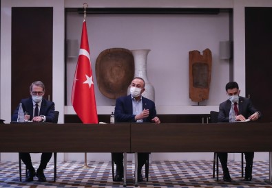 Dışişleri Bakanı Çavuşoğlu, Tacikistan'da Türk İşadamları İle Bir Araya Geldi
