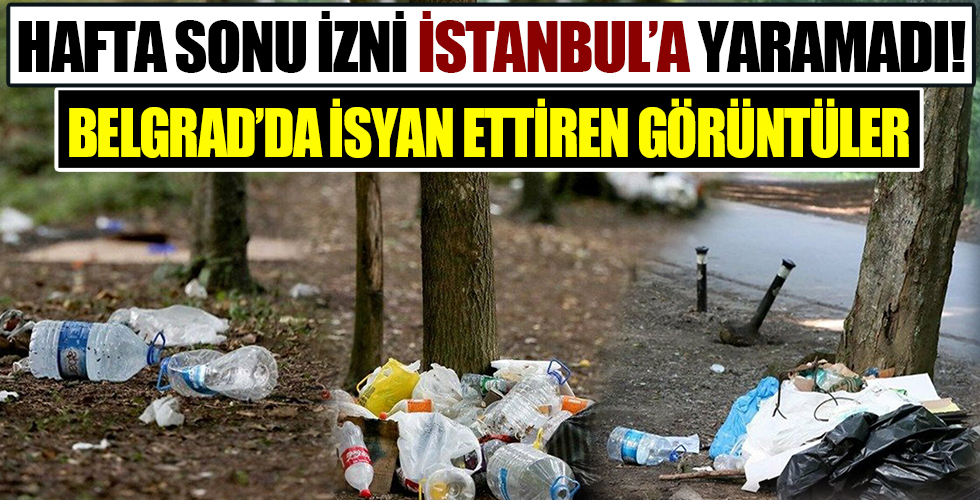 İstanbul'un gözbebeği Belgrad Ormanı'nda isyan ettiren görüntüler! Bir günde 10 ton çöp!
