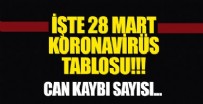 Türkiye'nin 28 Mart tarihli koronavirüs tablosu belli oldu