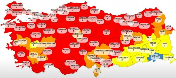 yeni risk haritasi yayinlandi 58 il kirmiziya dondu