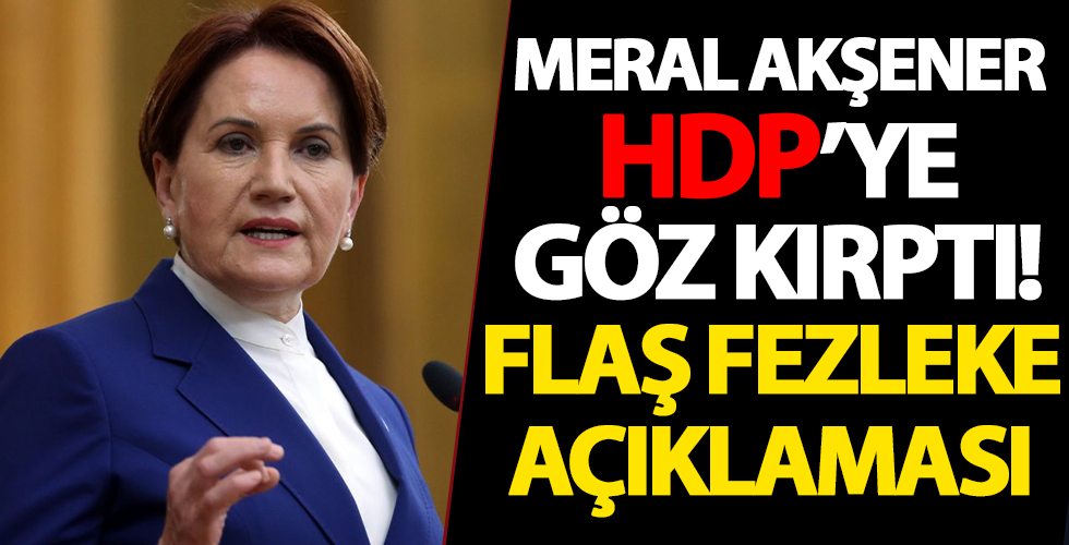 Meral Akşener, HDP'lilerin fezlekeleriyle ilgili tavrını açıkladı