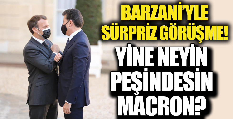 Macron ve Barzani Paris'te bir araya geldi