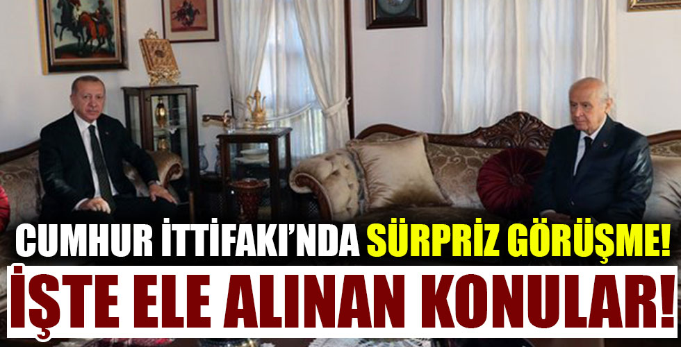 Cumhurbaşkanı Erdoğan, Devlet Bahçeli'yi evinde ziyaret etti!
