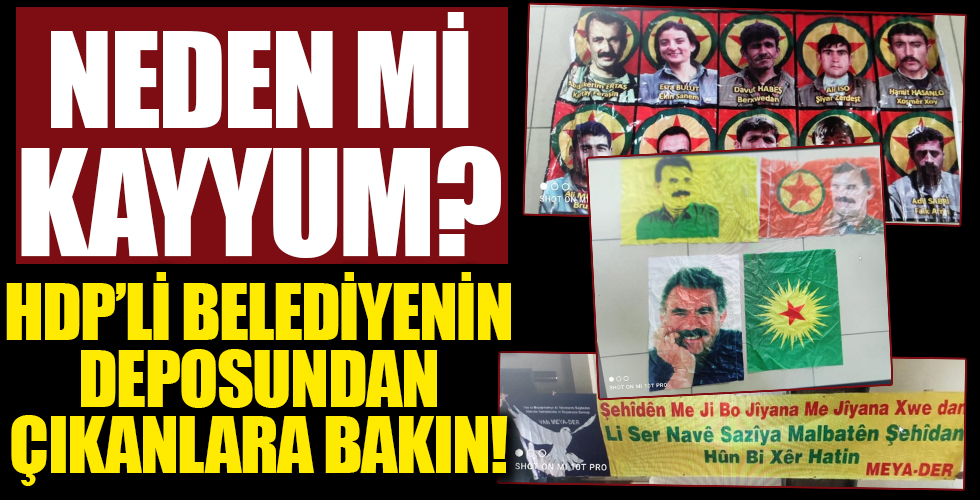 İpekyolu Belediyesi'nin binasında terörist elebaşı Öcalan'ın fotoğrafları ele geçirildi