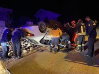 Fethiye'de Takla Atan Otomobilin Sürücüsü Yaralandı