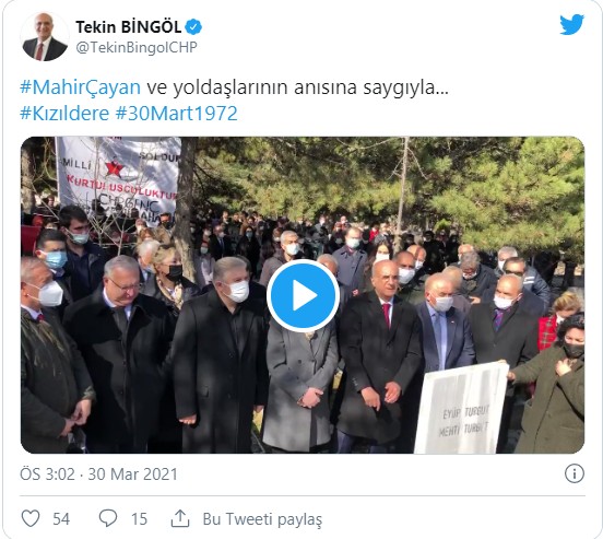 Terörist Mahir Çayan'ı anmayı unutmayan CHP yönetimi Şehit Savcı Mehmet Selim Kiraz'ı es geçti