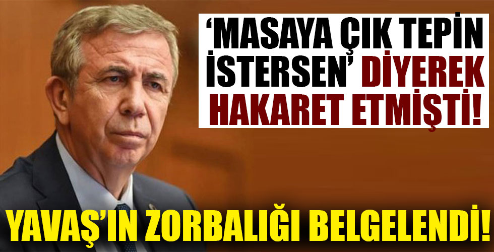 Mansur Yavaş'ın zorbalığı belgelendi!