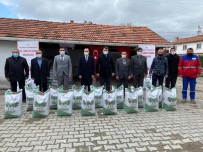 Aslanapa'da Üreticilere Yonca Tohumu Dağıtıldı