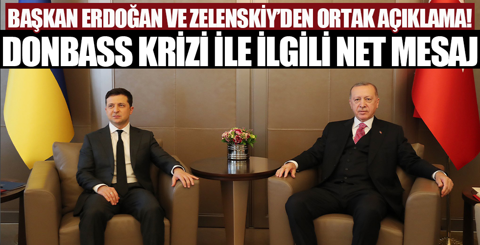 Başkan Erdoğan, Ukrayna Devlet Başkanı Zelenskiy ile ortak basın toplantısı düzenledi