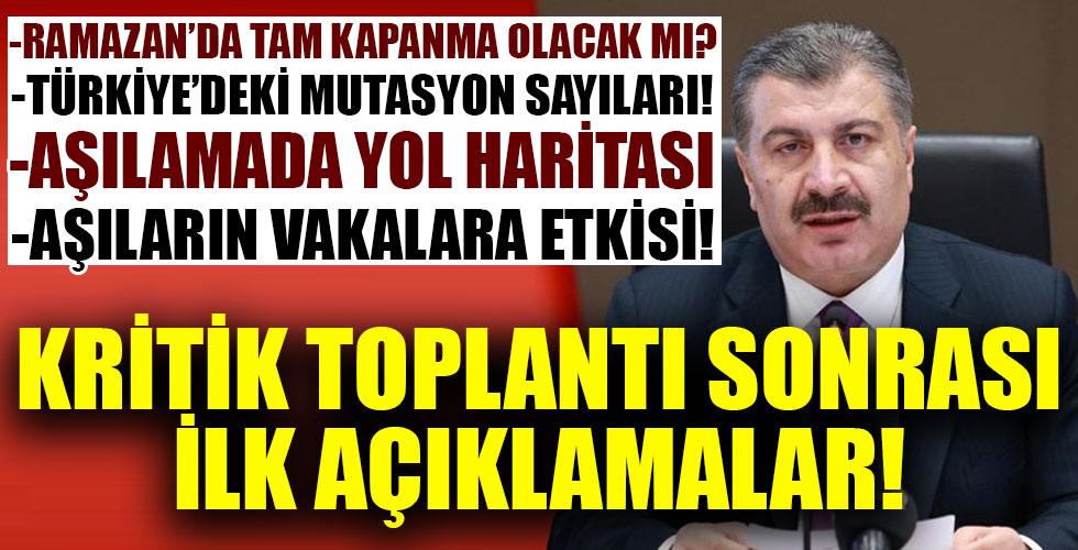 Bakan Koca'dan Bilim Kurulu toplantısının ardından ilk açıklamalar!