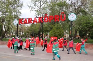 Karaköprü'de Bando Gösterisi Ve Kortej Yürüyüşü Yapıldı