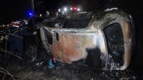 Samsun'da Şarampole Yuvarlanan Otomobil Alev Aldı Açıklaması 2 Ölü