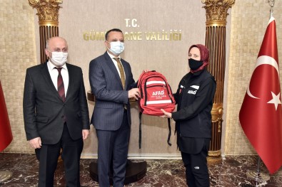Gümüşhane'de Okullara Afet Çantası Dağıtıldı