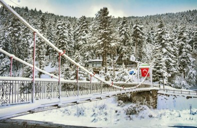 Kastamonu'da Kar, Kartpostallık Görüntüler Oluşturdu