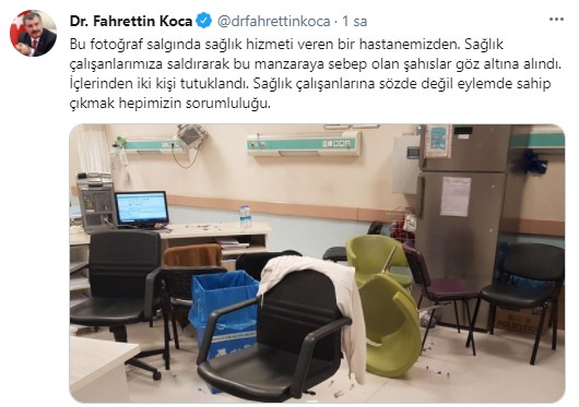 Bakan Koca o saldırıyı kınadı!