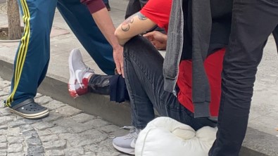 (Özel) Can Havliyle Yaralı Olarak Metrelerce Koştu, Yere Yığıldı