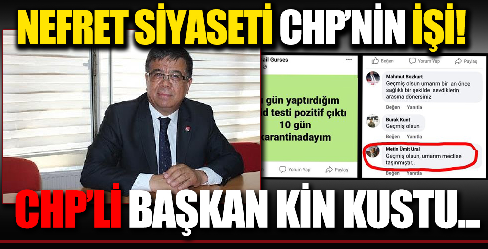 CHP Çanakkale İl Başkanı Metin Ümit Ünal'dan koronavirüse yakalandığını duyuran Meclis üyesine skandal sözler