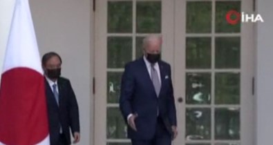 ABD Başkanı Joe Biden Ve Japonya Başbakanı  Suga Beyaz Saray'da Bir Araya Geldi