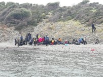 Ayvalık'ta Denizde Sürüklenerek Adada Mahsur Kalan 48 Göçmen Kurtarıldı