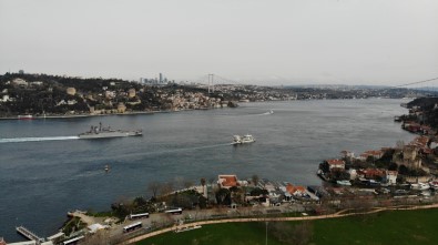 İstanbul Boğazı'ndan Geçiş Yapan Rus Savaş Gemileri Havadan Görüntülendi