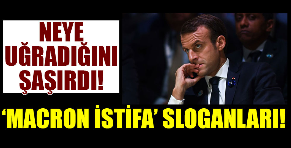 Halk Fransa Cumhurbaşkanı Macron'u protesto etti!