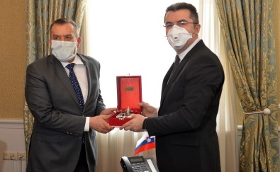 Slovenya Cumhuriyeti Büyükelçisi Seligo, Vali Memiş'i Ziyaret Etti
