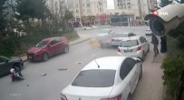 Başakşehir'de Kurye İle Otomobil Çarpıştığı Anlar Kamerada Haberi