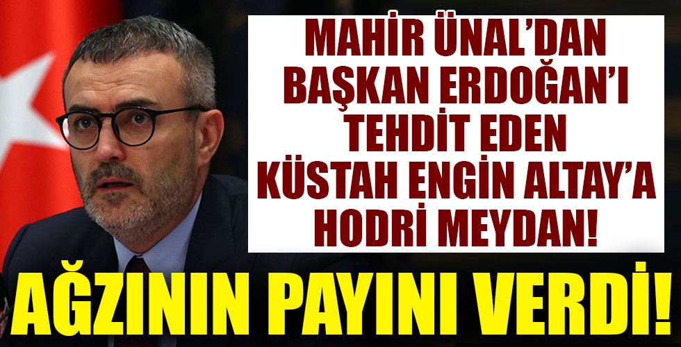 AK Parti Grup Başkanvekili Mahir Ünal'dan CHP'li Engin Altay'a tepki!