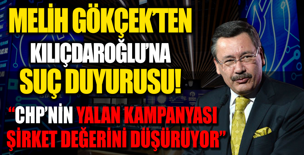 Melih Gökçek'ten suç duyurusu! Borsadaki şirketlerin değerini kim düşürüyor?