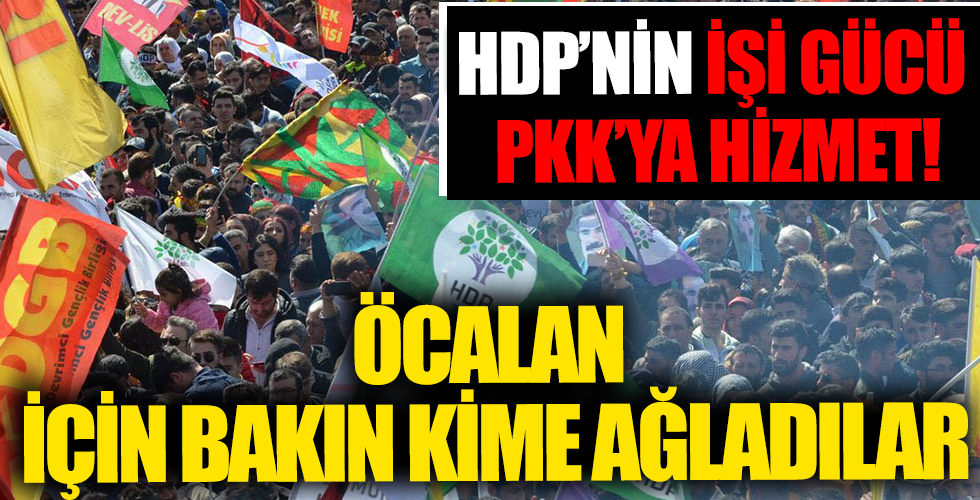 HDP'nin işi gücü PKK'ya hizmet! Öcalan için bakın kime ağladılar