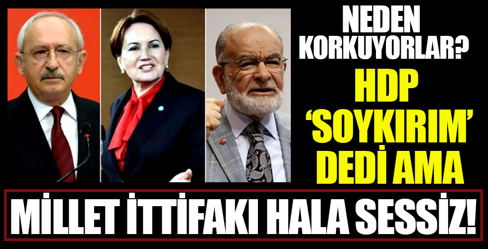 Millet İttifakı, HDP'nin sözde soykırım açıklamasına sessiz kaldı