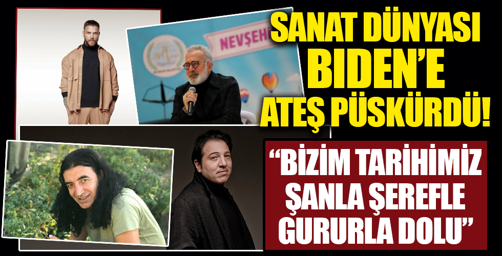 Sanat dünyası Biden'a ateş püskürdü: Bizim tarihimiz şanla şerefle dolu kendi kanlı tarihiyle yüzleşsin