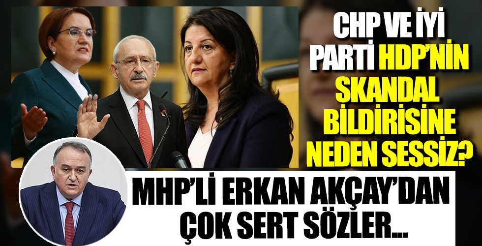 CHP ve İYİ Parti HDP'nin skandal 'soykırım' bildirisine neden sessiz? MHP'li Erkan Akçay'dan sert sözler