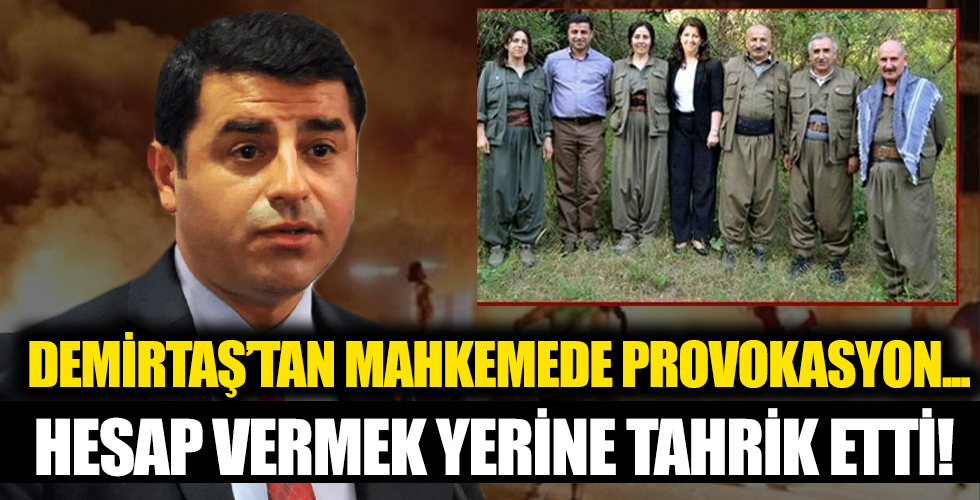Demirtaş ve birçok HDP'linin 6-8 ekim yargılaması başladı! Mahkemede provokasyon