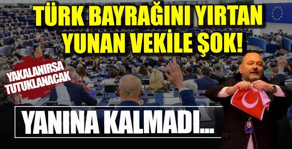Türk bayrağını yırtan hadsiz Yunan vekilin dokunulmazlığı kaldırıldı