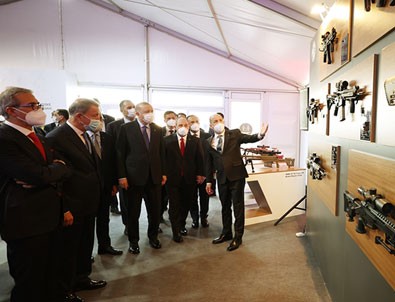 Başkan Erdoğan MKEK'de yerli ve milli silah ve mühimmatları tek tek inceledi! Dikkat çeken 57-A detayı!