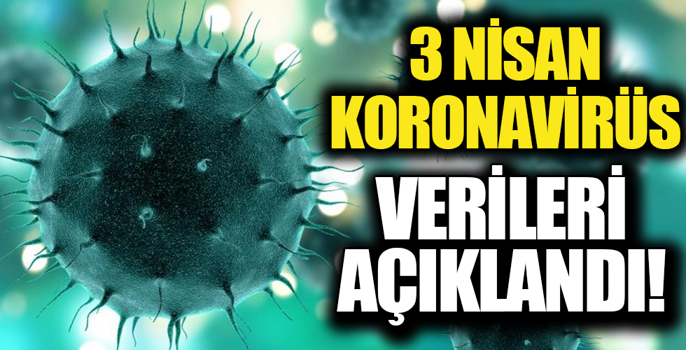Sağlık Bakanlığı 3 Nisan koronavirüs tablosunu açıkladı!