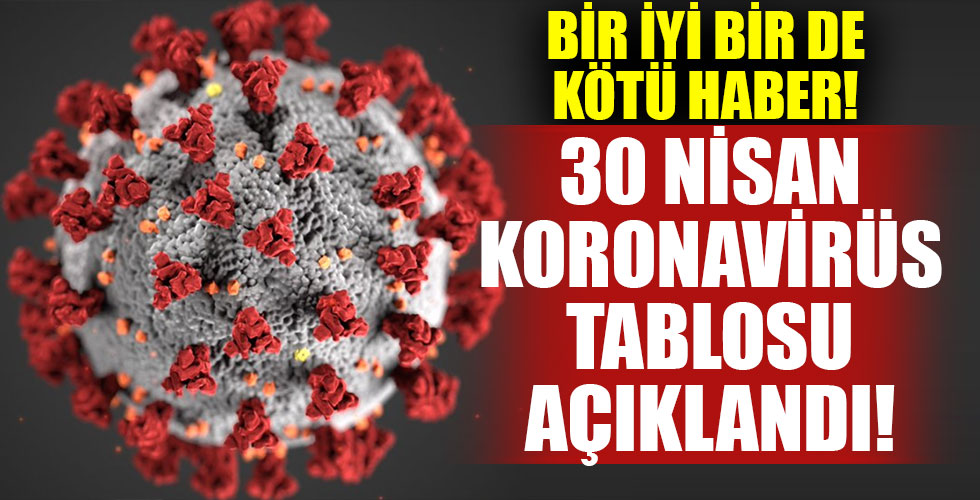 30 Nisan koronavirüs tablosu!