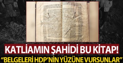 Katliamın şahidi bu kitap