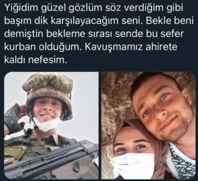 Şehidin kız arkadaşından duygulandıran paylaşım