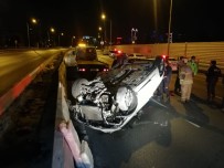 İzmir'de Otomobil Takla Attı Açıklaması 1 Yaralı Haberi